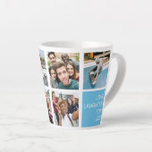 Tasse Latte VOS PHOTOS Texte Personnalisé (Angle droit)
