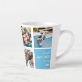 Tasse Latte VOS PHOTOS Texte Personnalisé (Droite)