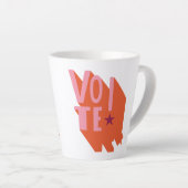 Tasse Latte VOTEZ ! Élection (Angle droit)