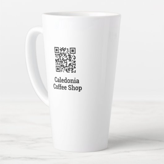 Tasse Latte Votre conception de code QR (Angle gauche)