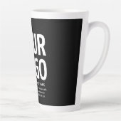 Tasse Latte Votre logo avec code QR et texte modifiables (Droite)