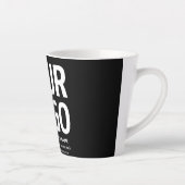 Tasse Latte Votre logo avec code QR et texte modifiables (Droite)