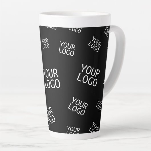 Tasse Latte Votre logo de conception, de photo ou d'entreprise (Angle droit)
