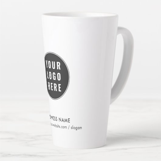 Tasse Latte Votre logo d'entreprise et votre site Web Promotio (Angle droit)