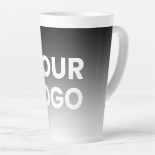 Tasse Latte Votre logo et dégradé de couleur moderne modifiabl