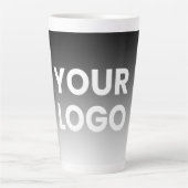 Tasse Latte Votre logo et le dégradé de couleur modifiable mod (Devant)