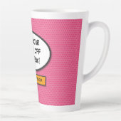 Tasse Latte Votre message Voix Bubble Amusant Retro Comique Li (Droite)