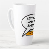 Tasse Latte Votre message Voix Bubble Amusant Retro Comique Li (Angle gauche)