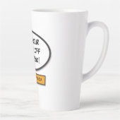 Tasse Latte Votre message Voix Bubble Amusant Retro Comique Li (Droite)