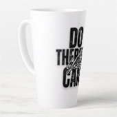 Tasse Latte Votre Script sur Fond Noir (Angle gauche)