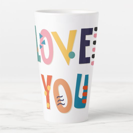 Tasse Latte Vous aimez les couleurs (Devant)