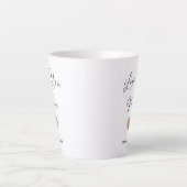 Tasse Latte Vous aimez Nana | Script manuscrit et coeur (Devant)