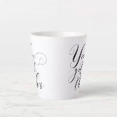 Tasse Latte Vous Avez Ce - Stylo Typographie Inspirationnel (Devant)