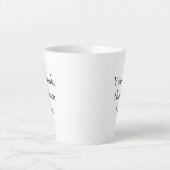 Tasse Latte "Vous buvez, donc je suis" Philosophie Pensée (Devant)