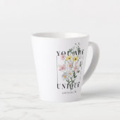 Tasse Latte Vous êtes un Slogan floral unique (Angle droit)