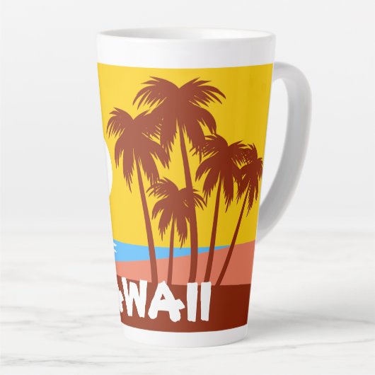 Tasse Latte Voyage à Hawaï (Angle droit)