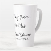 Tasse Latte Voyage enterrement de vie de jeune fille ajoutez n (Angle droit)