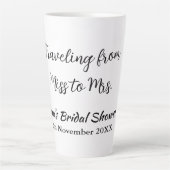 Tasse Latte Voyage enterrement de vie de jeune fille ajoutez n (Devant)