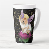 Tasse Latte VOYEZ-MOI SUR LA LUNE - Chow-Latte Mug- noir (Angle droit)