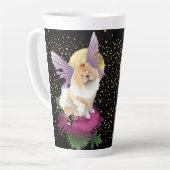 Tasse Latte VOYEZ-MOI SUR LA LUNE - Chow-Latte Mug- noir (Angle gauche)