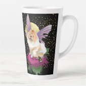 Tasse Latte VOYEZ-MOI SUR LA LUNE - Chow-Latte Mug- noir (Droite)