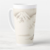 Tasse Latte Vue du Mont Fuji par Kōno Bairei (Angle gauche)