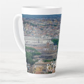 Tasse Latte Vue sur le centre historique de Rome (Angle gauche)