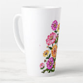 Tasse Latte Watercolor Flowers Design-34063 (Angle gauche)