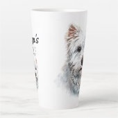 Tasse Latte Watercolor West Highland White Terrier (Devant)