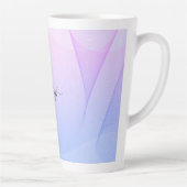 Tasse Latte Wavelines Abstraites bleu rose (Droite)
