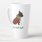 Tasse Latte Wee Scottie Chien Gauche Merry Ruff ! Ruff ! (Angle gauche)