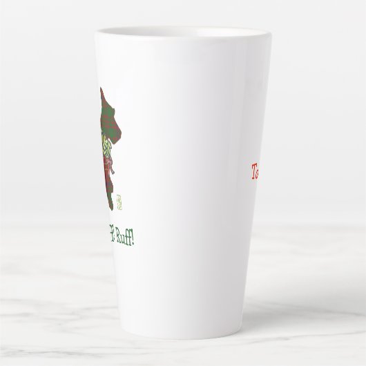 Tasse Latte Wee Scottie Chien Gauche Merry Ruff ! Ruff ! (Devant)