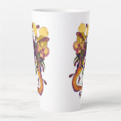 Tasse Latte Weedy Seadragon avec orchidées (Devant)