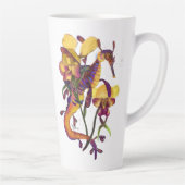 Tasse Latte Weedy Seadragon avec orchidées (Droite)