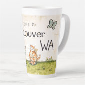 Tasse Latte Welcome To Vancouver WA (Angle droit)