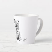 TASSE LATTE WEST HIGHLAND WHITE TERRIER. "WESTY"  (Angle droit)