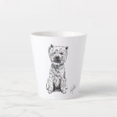 TASSE LATTE WEST HIGHLAND WHITE TERRIER. "WESTY"  (Devant)