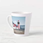 Tasse Latte West Quoddy Head Lighthouse (Angle gauche)