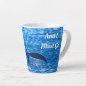 Tasse Latte Whale Tail Blue Ocean appelle (Angle droit)