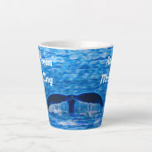 Tasse Latte Whale Tail Blue Ocean appelle (Devant)