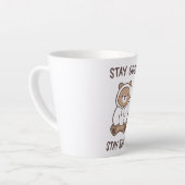 Tasse Latte Whimsical Bear with Positive Kindness Quote (Angle gauche)