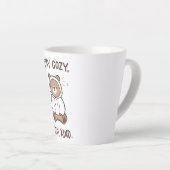 Tasse Latte Whimsical Bear with Positive Kindness Quote (Angle droit)