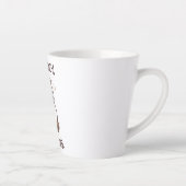 Tasse Latte Whimsical Bear with Positive Kindness Quote (Droite)