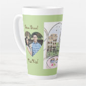 Tasse Latte Whimsical Paris Eiffel Tower Bisou Kiss PHOTO (Angle gauche)
