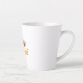 Tasse Latte Whimsical Yellow Bumblebee and Quote (Droite)