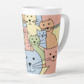 Tasse Latte Whisker Wonders Cats (Angle droit)
