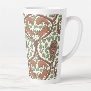 Tasse Latte Whispers/Chouettes et écureuils des bois dans le c