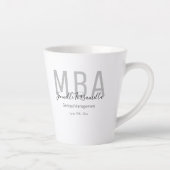 Tasse Latte White Grey Nom MBA Graduate (Droite)