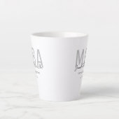 Tasse Latte White Grey Nom MBA Graduate (Devant)