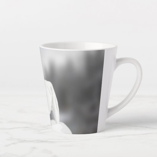 Tasse Latte White Husky (Droite)